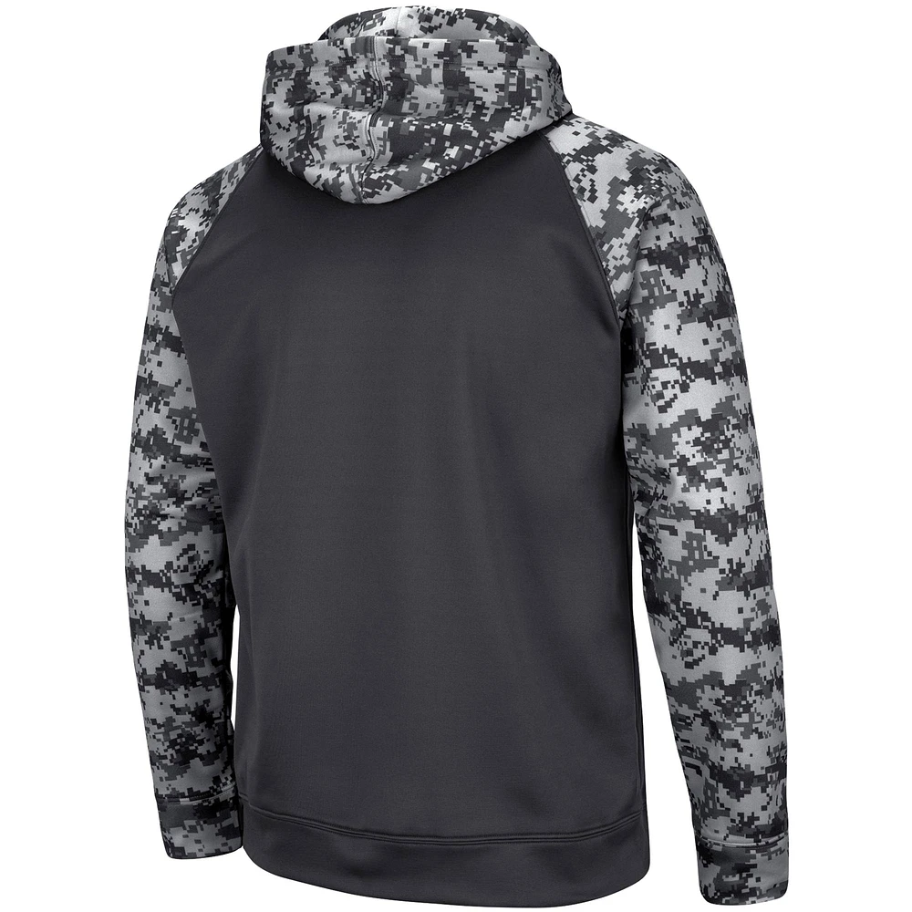 Colosseum Charcoal Oregon Ducks OHT Military Appreciation Digital Camo Sweat à capuche pour homme