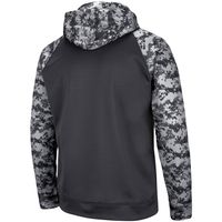 Men's Colosseum Charcoal Oregon Ducks OHT Military Appreciation Digital Camo Pullover Hoodie