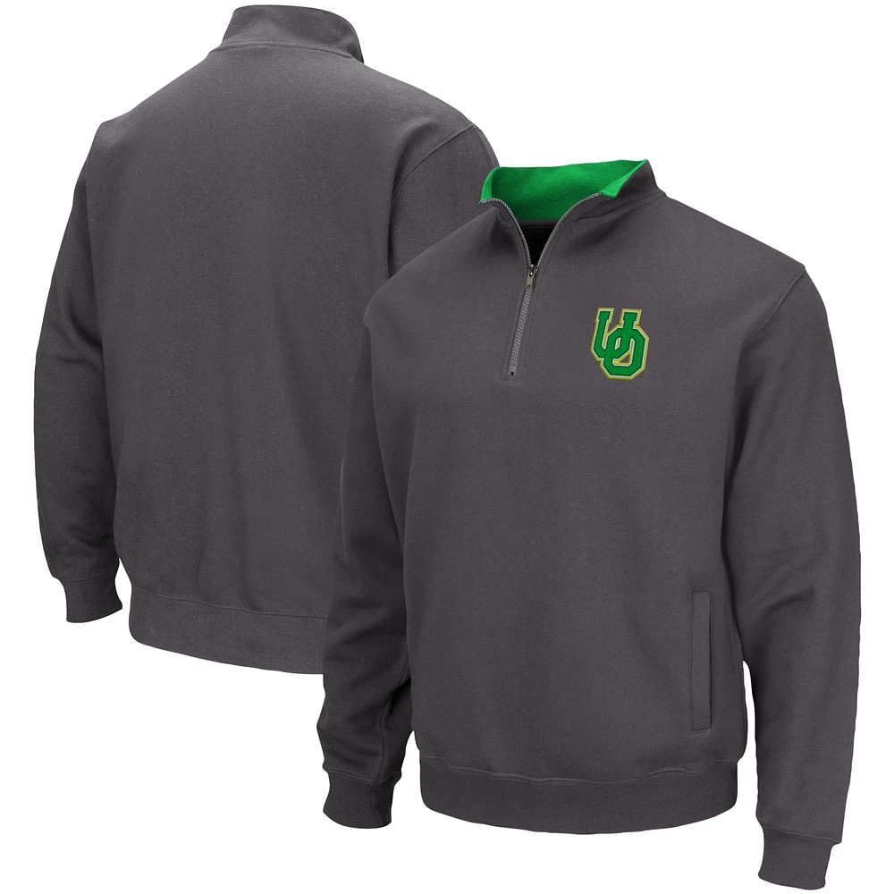 Men's Colosseum Charcoal Oregon Ducks Tortugas Quarter-Zip Top