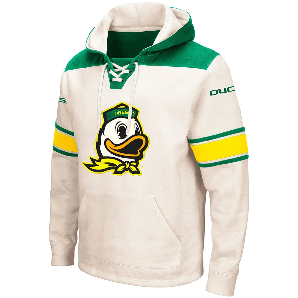 Sweat à capuche lacets Colosseum Cream Oregon Ducks 2.0 pour hommes