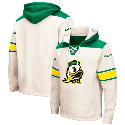Sweat à capuche lacets Colosseum Cream Oregon Ducks 2.0 pour hommes