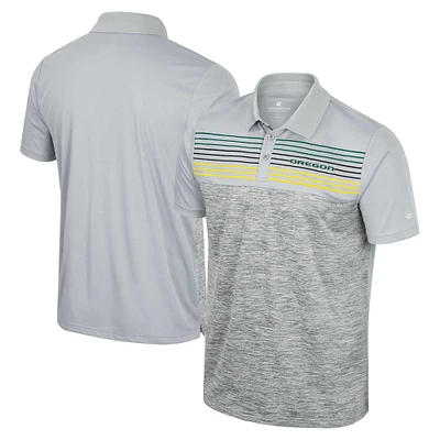 Men's Colosseum Gray Oregon Ducks Cybernetic Polo