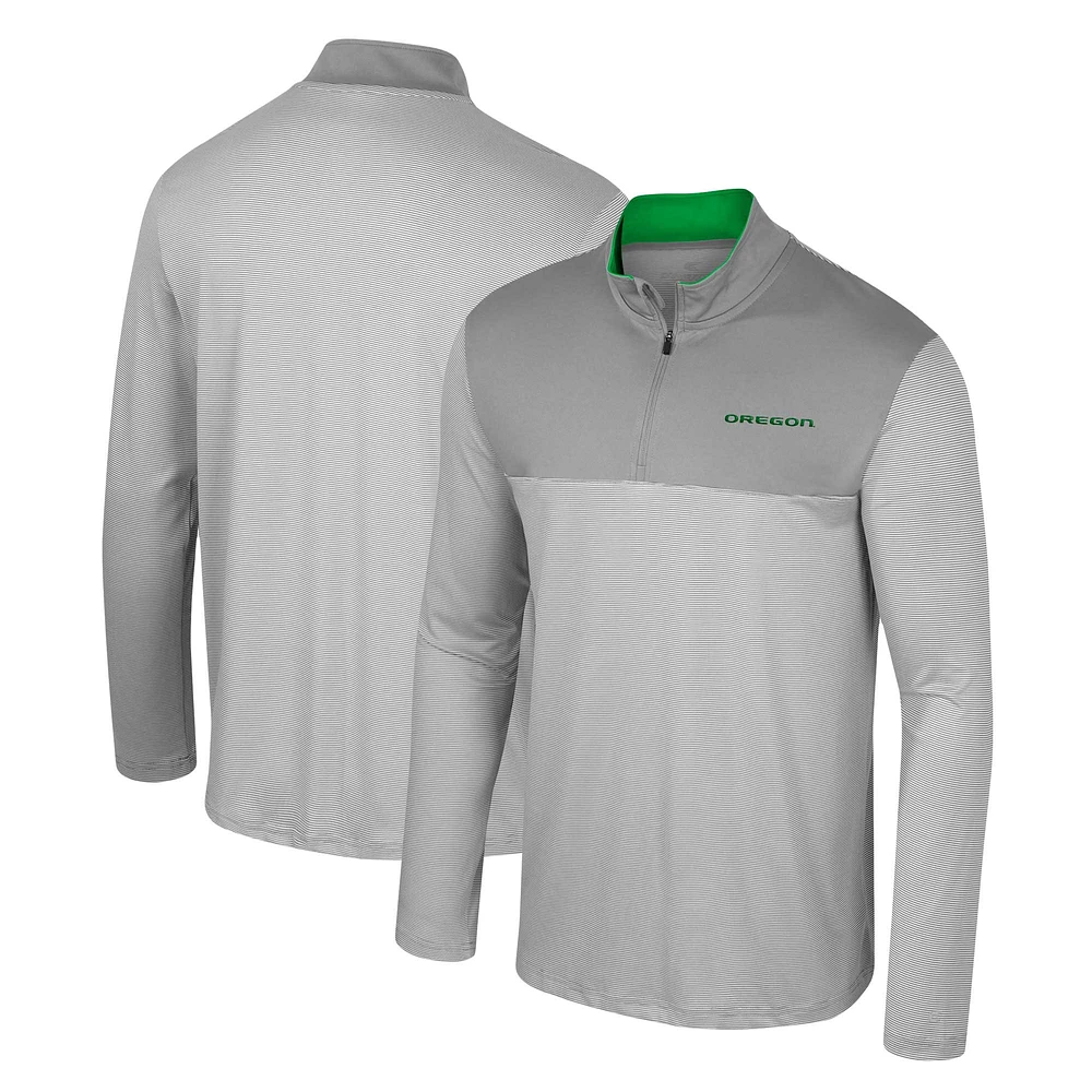 Haut à quart de zip Tuck des Oregon Ducks Colosseum gris pour hommes