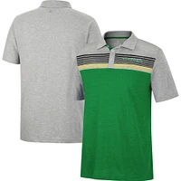 Men's Colosseum Green/Heather Gray Oregon Ducks Caddie Lightweight Polo