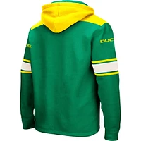 Men's Colosseum Green Oregon Ducks 2.0 Lace-Up Pullover Hoodie