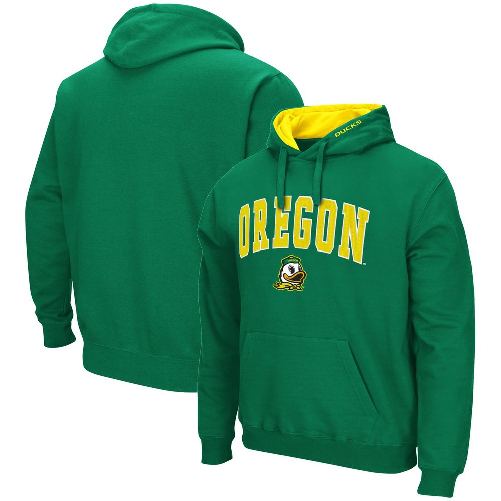 Men's Colosseum Green Oregon Ducks Arch & Logo 3.0 Pullover Hoodie