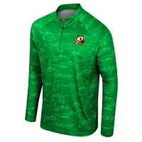 Veste à quart de zip Carson raglan vert Colosseum pour hommes des Oregon Ducks