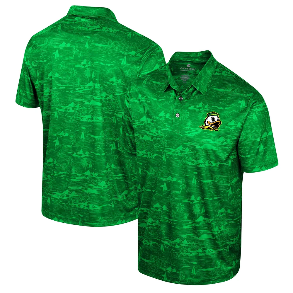 Polo vert Colosseum pour hommes, Oregon Ducks Daly Print