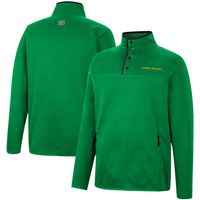 Men's Colosseum Green Oregon Ducks Rebound Quarter-Snap Jacket