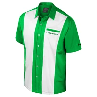 Men's Colosseum Green Oregon Ducks Strike Bowling Button-Up Shirt