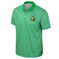 Men's Colosseum Green Oregon Ducks Striped Polo