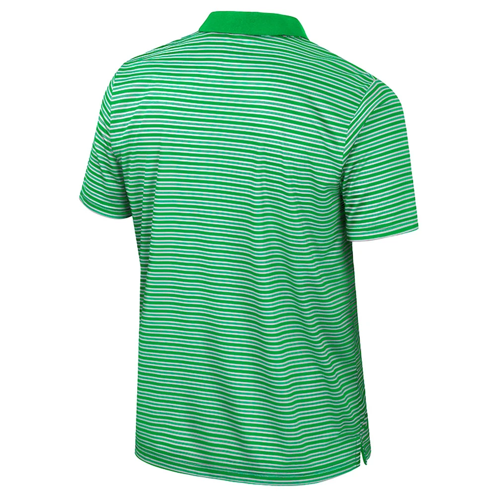 Men's Colosseum Green Oregon Ducks Striped Polo