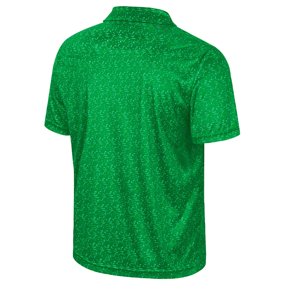 Polo de golf sublimé Colosseum Kelly Green pour homme des Oregon Ducks