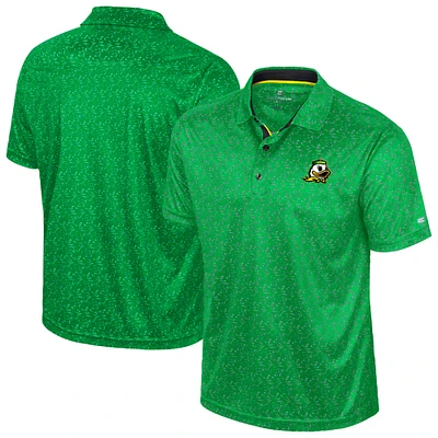 Polo de golf sublimé Colosseum Kelly Green pour homme des Oregon Ducks