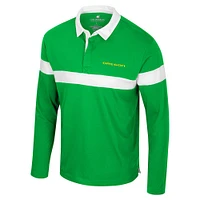 Men's Colosseum  Green Oregon Ducks Too Cool For School Long Sleeve Polo