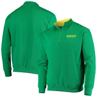 Men's Colosseum Green Oregon Ducks Tortugas Logo Quarter-Zip Jacket