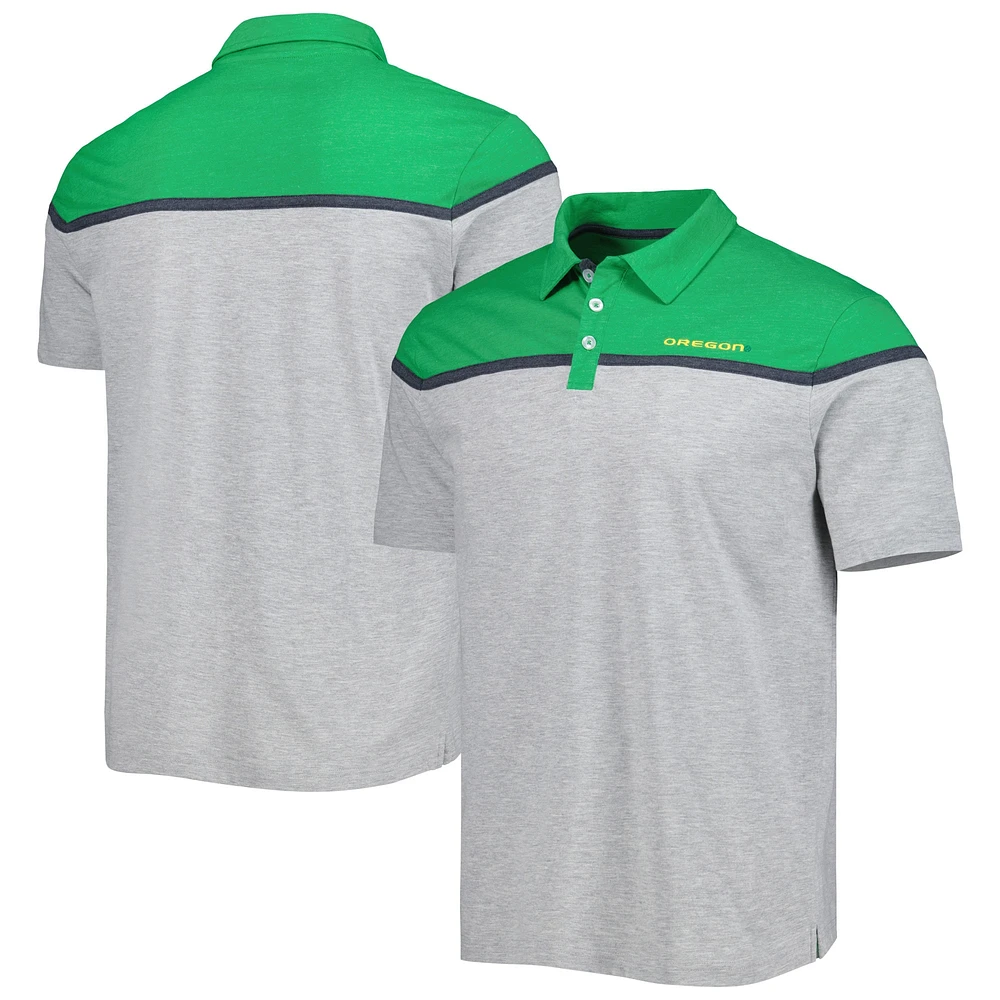 Polo Colosseum Heather Grey Oregon Ducks Chamberlain pour homme