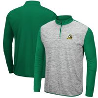 Men's Colosseum Heathered Gray/Green Oregon Ducks Prospect Quarter-Zip Jacket