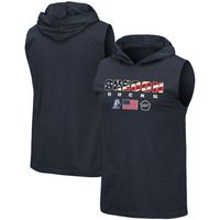 Men's Colosseum Navy Oregon Ducks OHT Military Appreciation Americana Hoodie Sleeveless T-Shirt