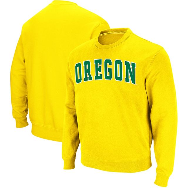 Colosseum Yellow Oregon Ducks Arch & Logo Tackle Twill Pullover Homme