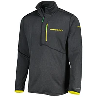 Men's Columbia Black Oregon Ducks Park View Omni-Wick Half-Zip Top