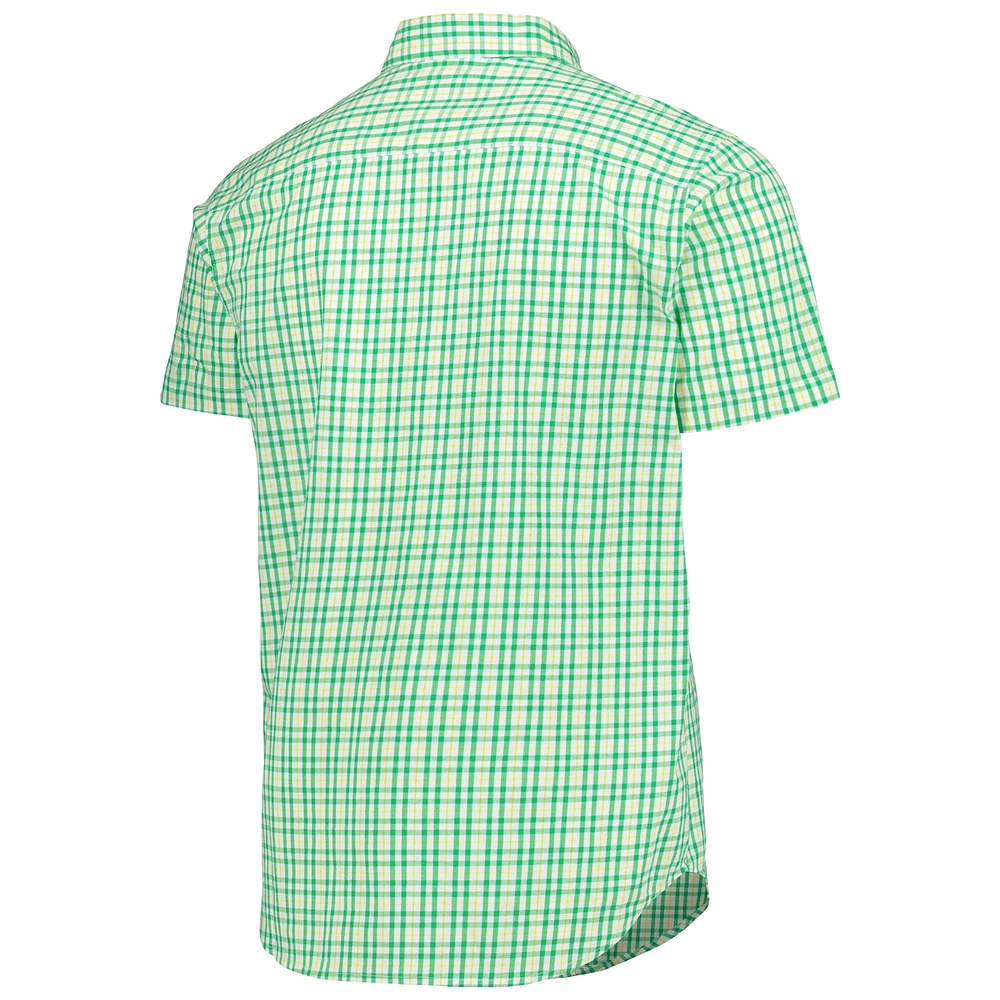 Men's Columbia Green Oregon Ducks Rapid Rivers Logo Button-Down Shirt