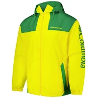 Men's Columbia Yellow Oregon Ducks Flash Challenger II Omni-Shade Full-Zip Windbreaker Jacket