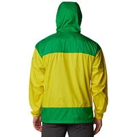 Veste à capuche coupe-vent fermeture éclair intégrale Columbia Flash Challenger Omni-Shade jaune Ducks de l'Oregon pour hommes