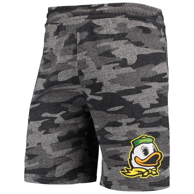 Short de survêtement Concepts Sport pour hommes, anthracite/gris Oregon Ducks Camo Backup Terry Jam