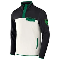 Men's Darius Rucker Collection by Fanatics Black/White Oregon Ducks Micro Fleece Half-Snap Jacket