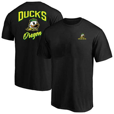 T-shirt Fanatics pour hommes, noir, Oregon Ducks, taille grande et grande, 2-Hit