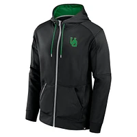 Sweat à capuche entièrement zippé Fanatics pour hommes, noir, Oregon Ducks Defender