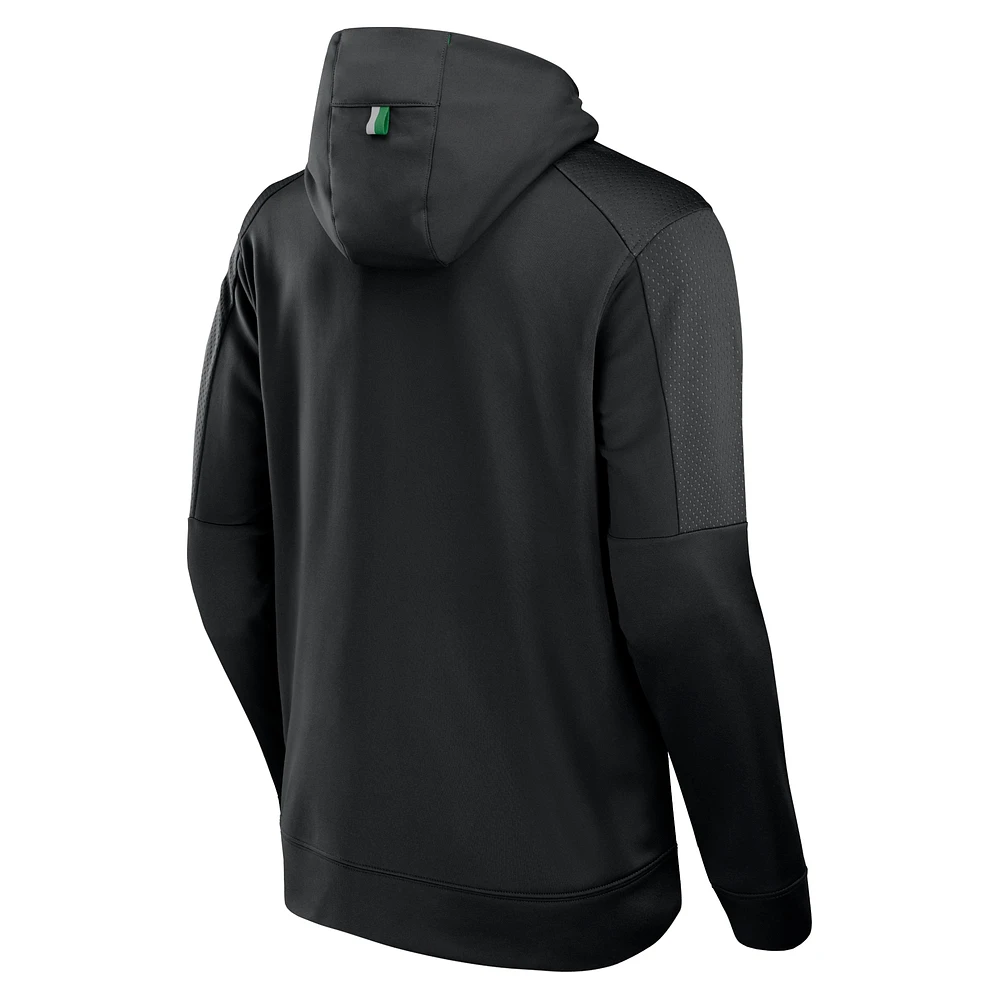 Men's Fanatics Black Oregon Ducks Defender Full-Zip Hoodie