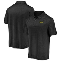 Men's Fanatics Black Oregon Ducks Primary Logo Striated Polo