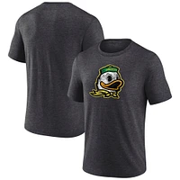 Men's Fanatics Charcoal Oregon Ducks Evergreen Primary Logo Tri-Blend T-Shirt