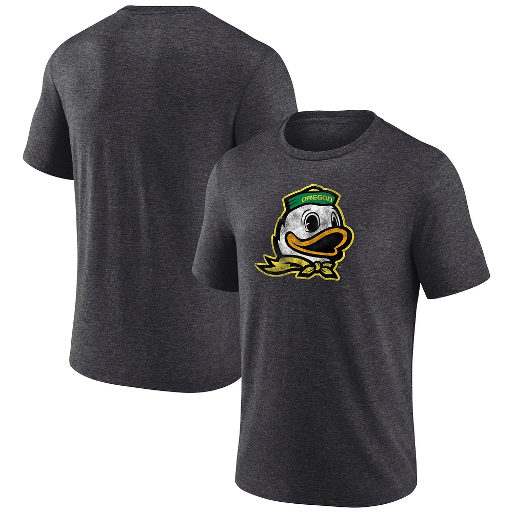 T-shirt Fanatics Charcoal pour homme avec logo principal Evergreen des Oregon Ducks