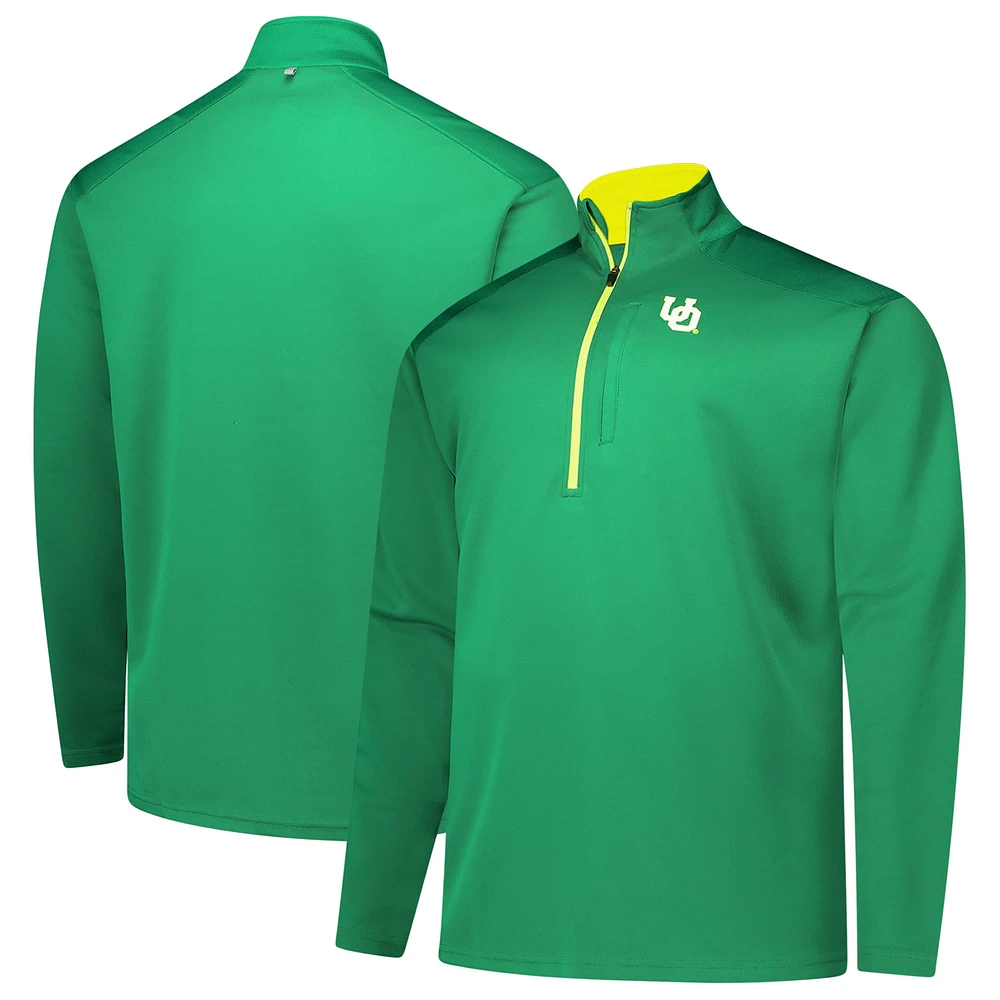 Men's Fanatics Green Oregon Ducks Big & Tall Defender Quarter-Zip Top