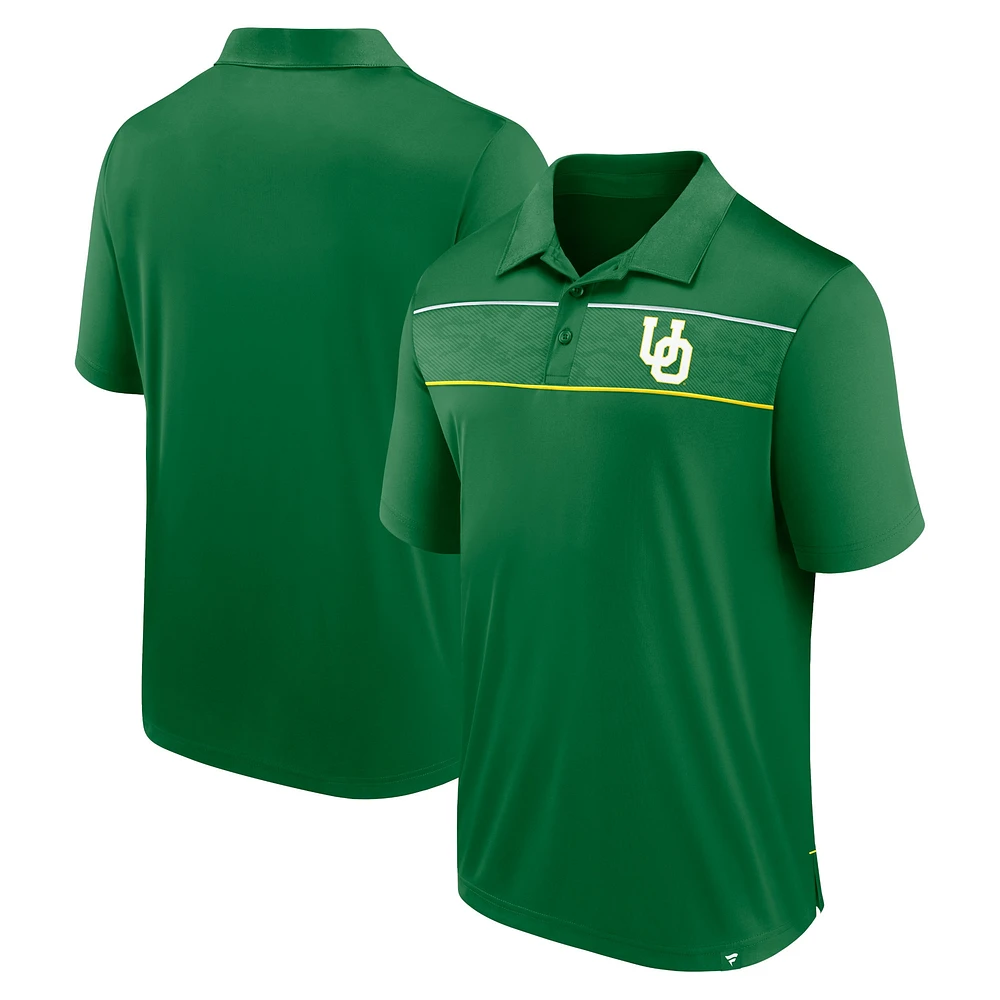 Men's Fanatics  Green Oregon Ducks Defender Polo