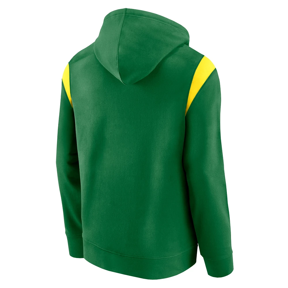 Men's Fanatics Green Oregon Ducks Gym Rat Pullover Hoodie