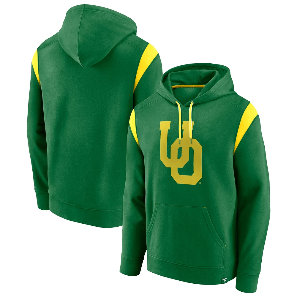 Men's Fanatics Green Oregon Ducks Gym Rat Pullover Hoodie