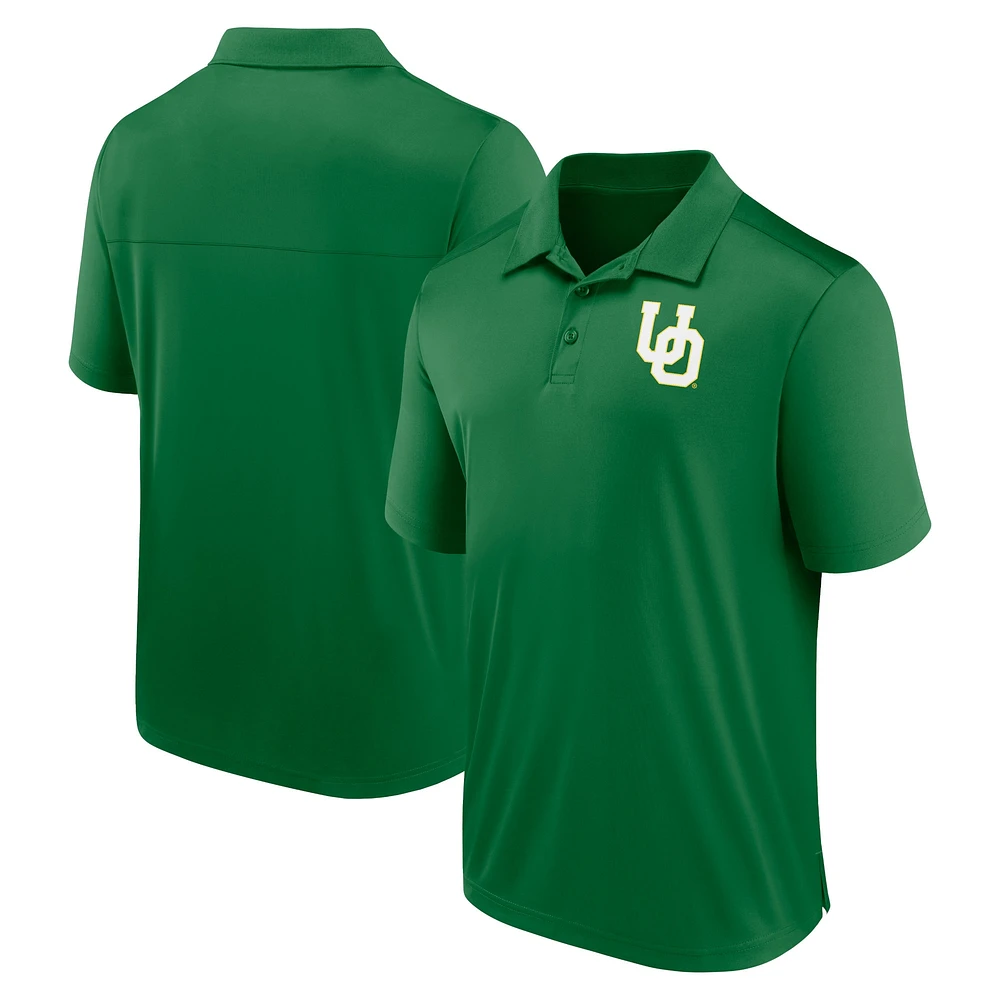 Men's Fanatics Green Oregon Ducks Left Side Block Polo