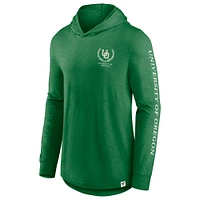 Men's Fanatics Green Oregon Ducks Photo Finish Hoodie Long Sleeve T-Shirt