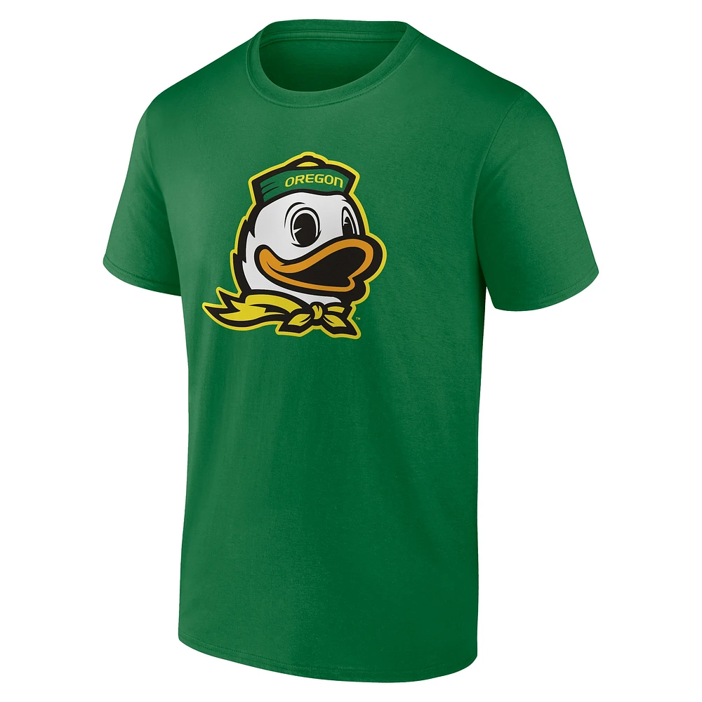 T-shirt vert fanatiques pour hommes avec logo principal des Oregon Ducks