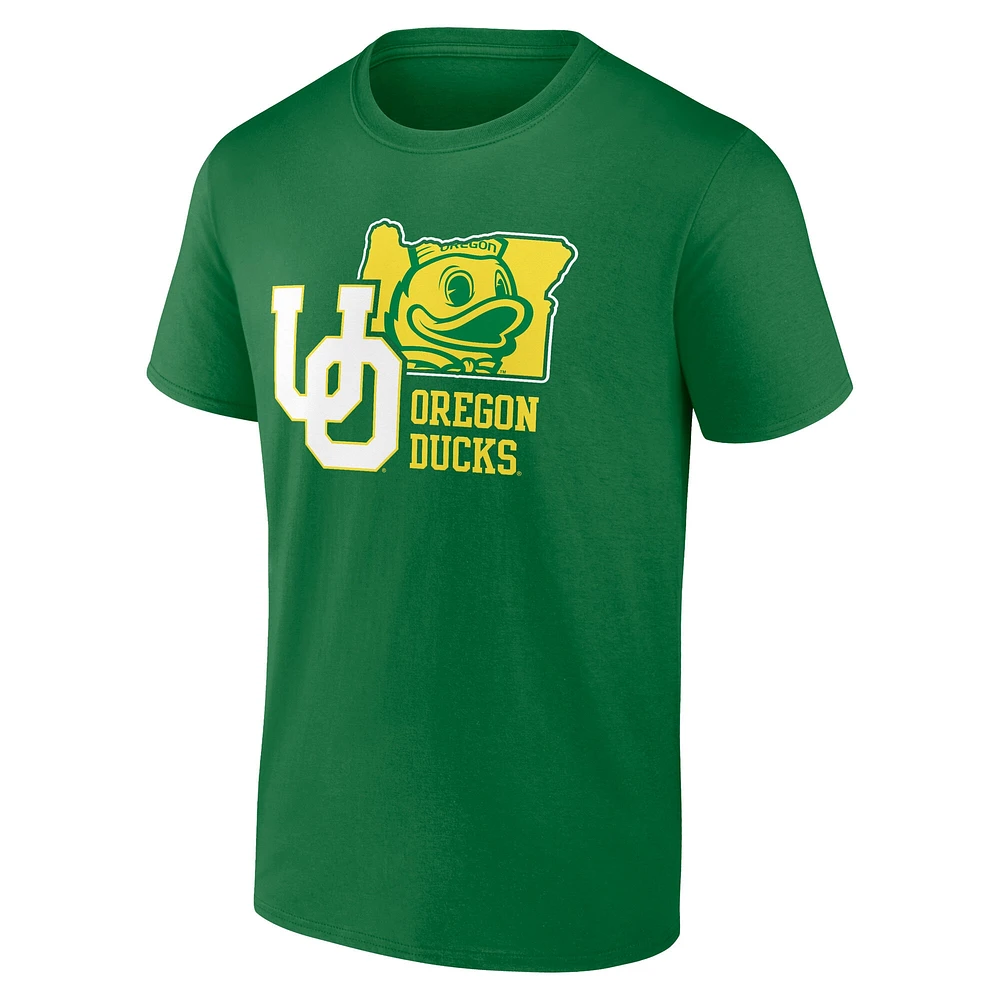 Men's Fanatics Green Oregon Ducks State Lock T-Shirt