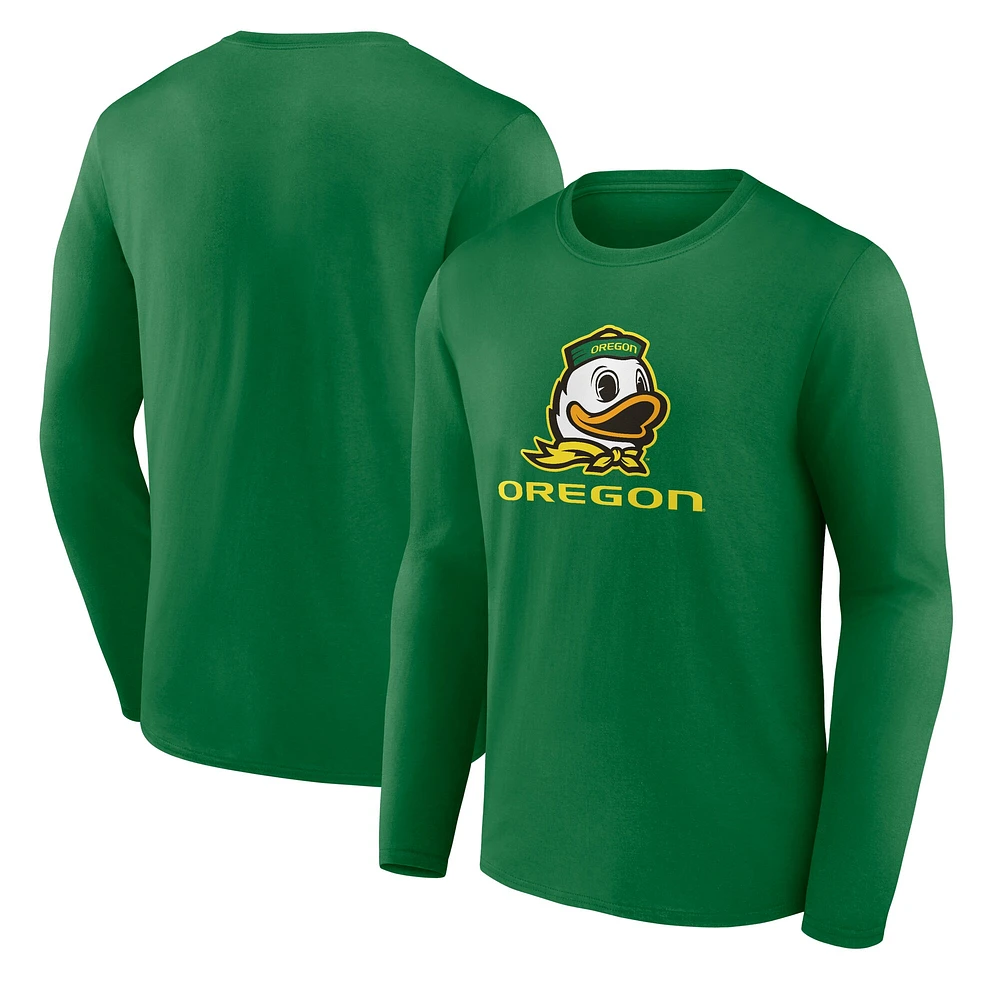 T-shirt à manches longues Fanatics Green Oregon Ducks Team Lockup pour hommes