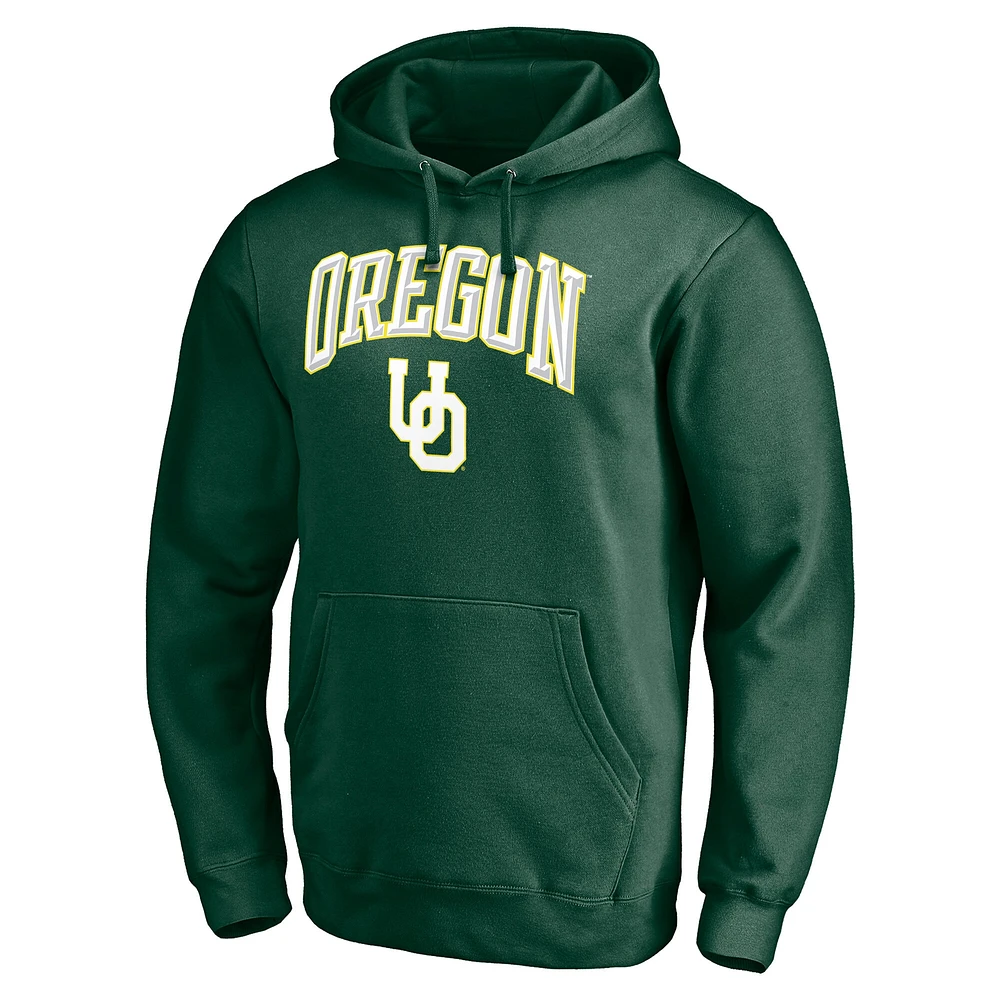 Men's Fanatics Green Oregon Ducks Traditional Bevel Pullover Hoodie