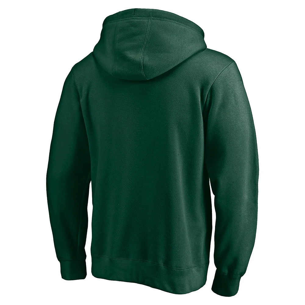 Men's Fanatics Green Oregon Ducks Traditional Bevel Pullover Hoodie