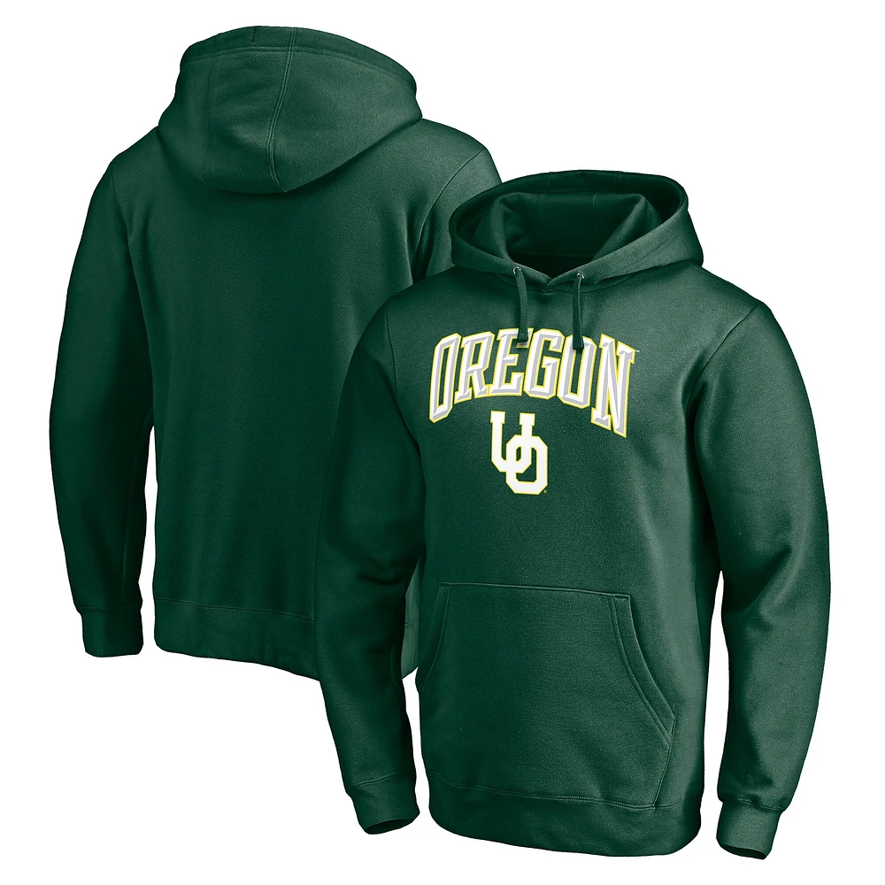 Men's Fanatics Green Oregon Ducks Traditional Bevel Pullover Hoodie