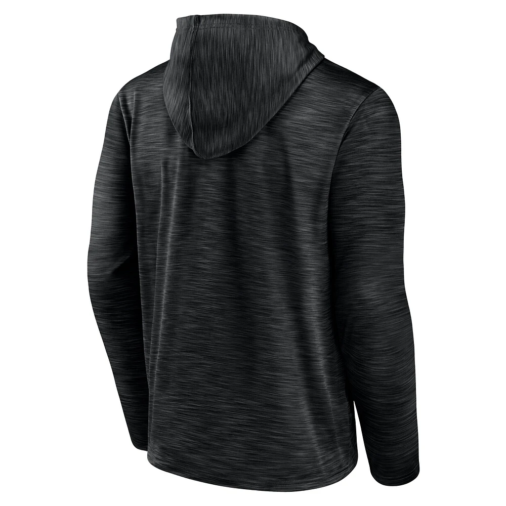 Men's Fanatics  Heather Black Oregon Ducks Athlete Fleece Pullover Hoodie