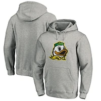 Men's Fanatics Heather Gray Oregon Ducks Primary Logo Pullover Hoodie